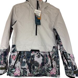 Liquid Lone insulated Ski & Snowboard Jacket women’s medium - White Floral